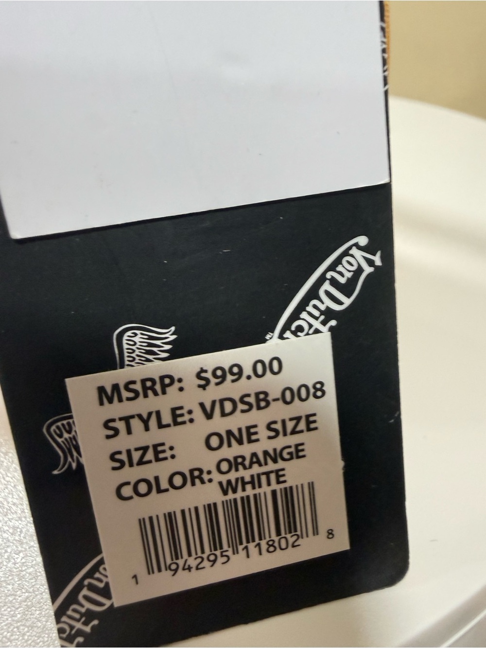 Von Dutch Orange Suede-Style Shoulder Bag with Embellished Logo - Picture 6 of 15